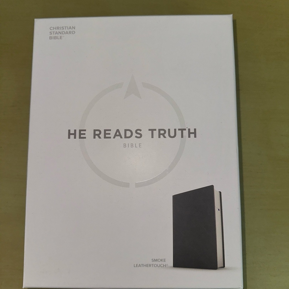 He Reads Truth Bible - Smoke LeatherTouch